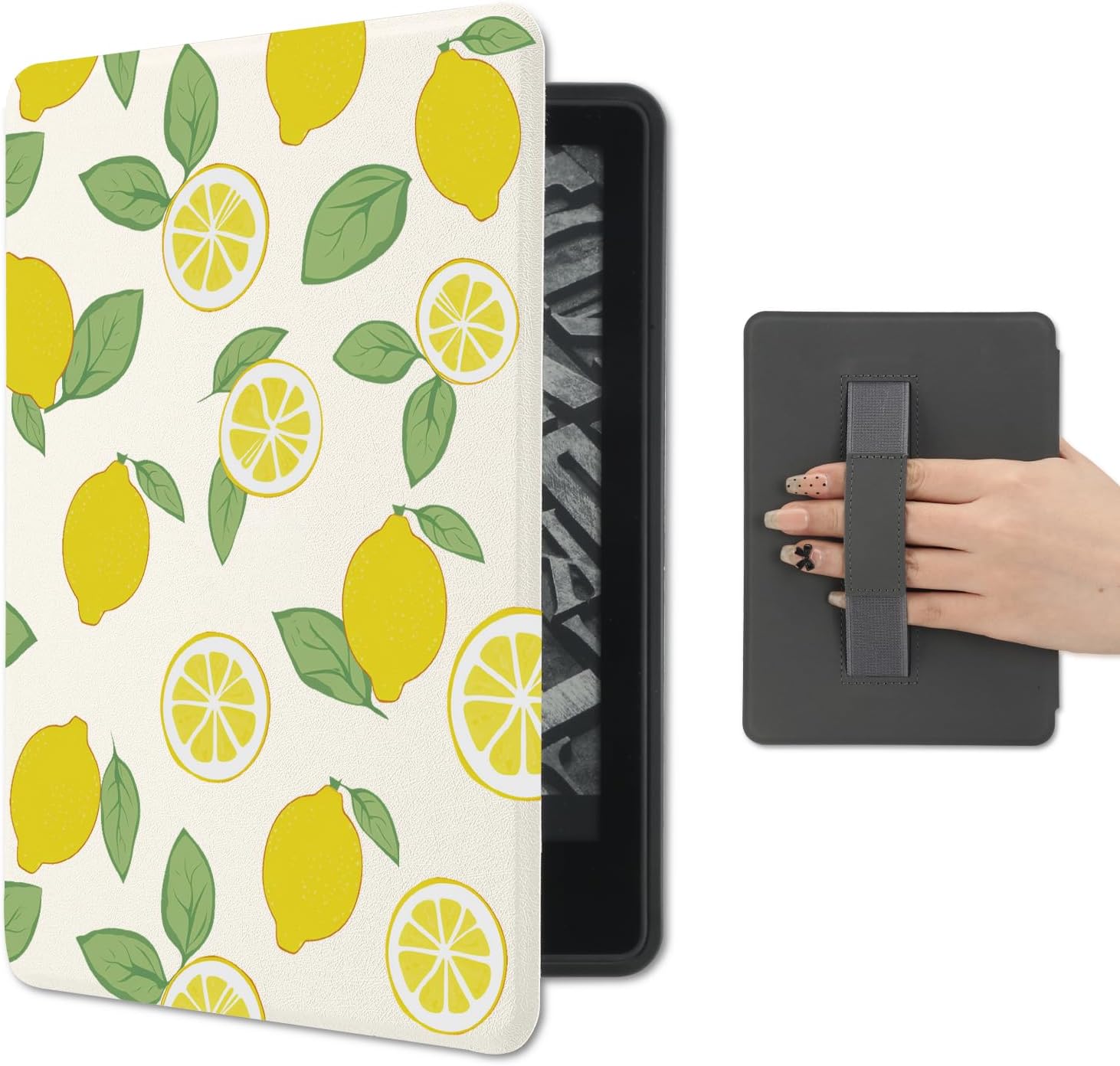 Joyland Cute Lemon Case 11th Generation (2024/2022) 6 inch Premium PU Leather Protective Sleeve Cover with Hand Strap,Auto Sleep/Wake RS23CV/C2V2L3