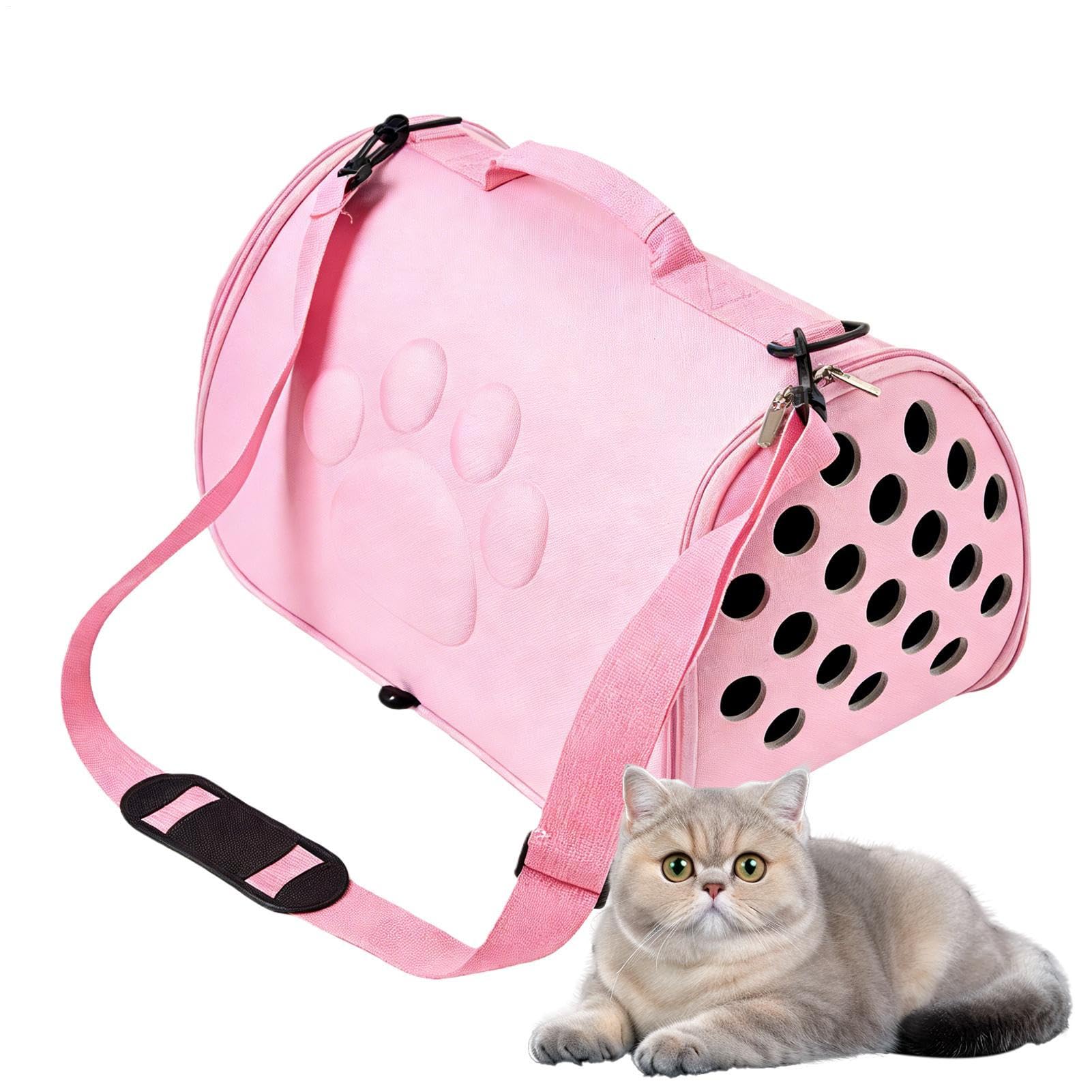 Transportín Suave Para Gatos Bolsa De Salida Con Correa De Hombro Para | Bolsa Ligera Para Cachorros De Salida Para Viajes, Exteriores, Avión, Camping, Veterinario, Urbano Y Senderismo