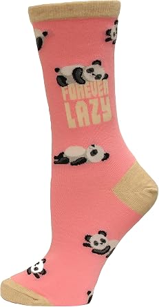 Hot Sox Womens Forever Lazy Panda Crew Socks 1 Pair