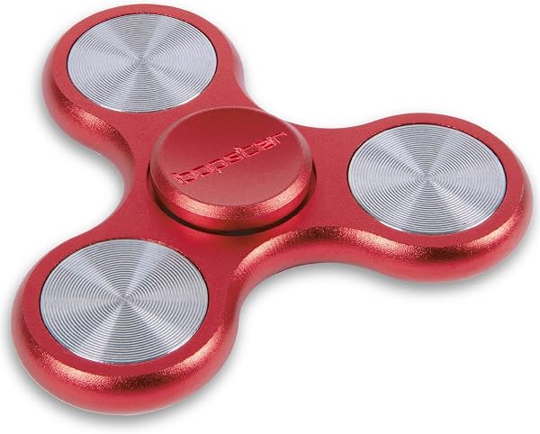bopster Spinner in metallo, spinner portatile tri-fidget per bambini e adulti, 4+ minuti di tempo di filatura, 73 g, giocattolo da scrivania liscio per la gestione dello stress, la concentrazione - 5