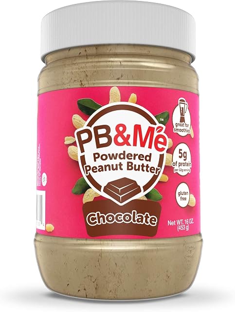 PB&Me Powdered Peanut Spread, Keto Snack, Gluten Free, Plant Protein, 16 Ounce (Chocolate, 16 Ounce (Pack of 1))