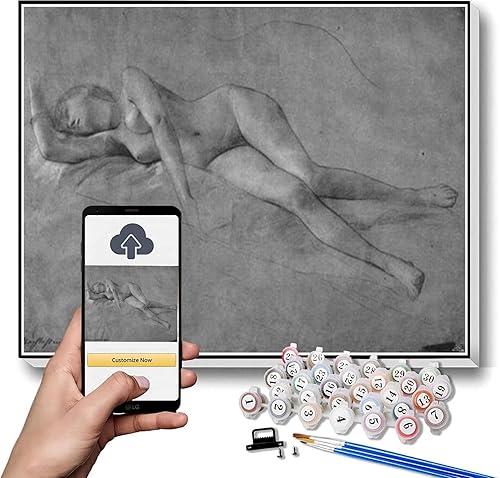 Gustav Klimt Arts - Kits de pintura de bricolaje para adultos, pintura desnuda femenina para decoración de pared del hogar