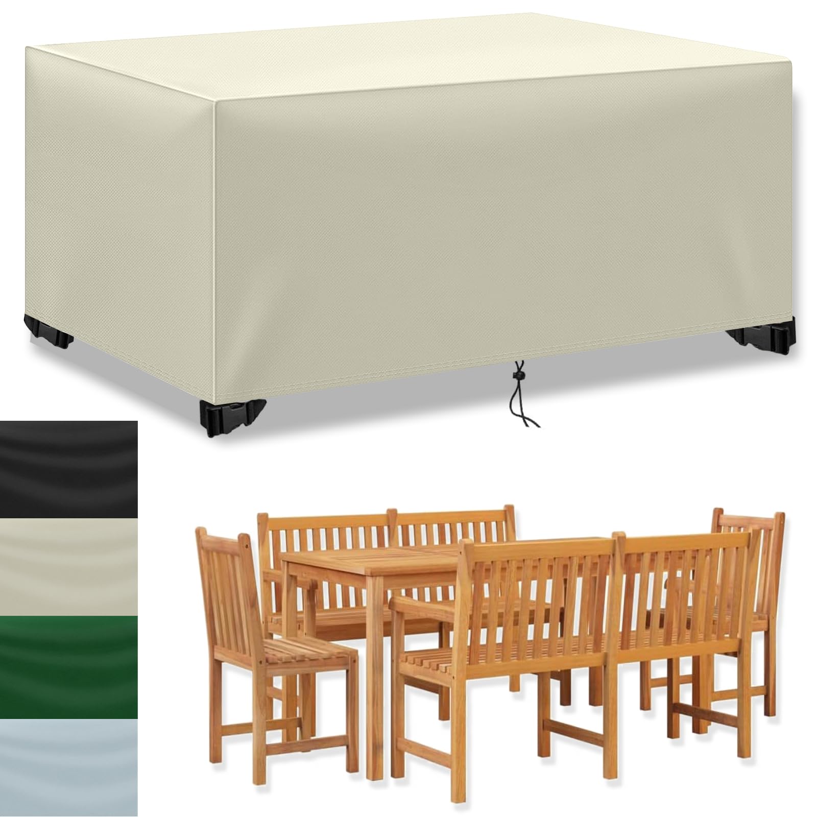 Copertura Per Mobili Da Giardino 420D Oxford – Impermeabile, Anti-UV E Antivento (250x150x100 Cm)