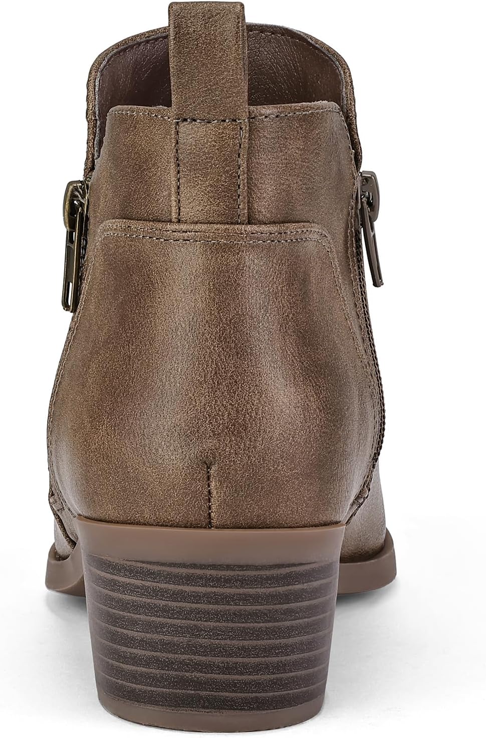 mysoft Women's Ankle Boots Low Chunky Heel Round Toe Casual Comfortable Short Booties with Side Zipper - Image 6