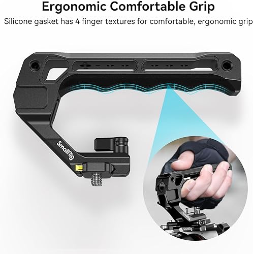 Vista 3 de SmallRig Mango superior ligero NATO, agarre NATO de liberación rápida con riel NATO para jaula de cámara DSLR, mango superior universal con 5