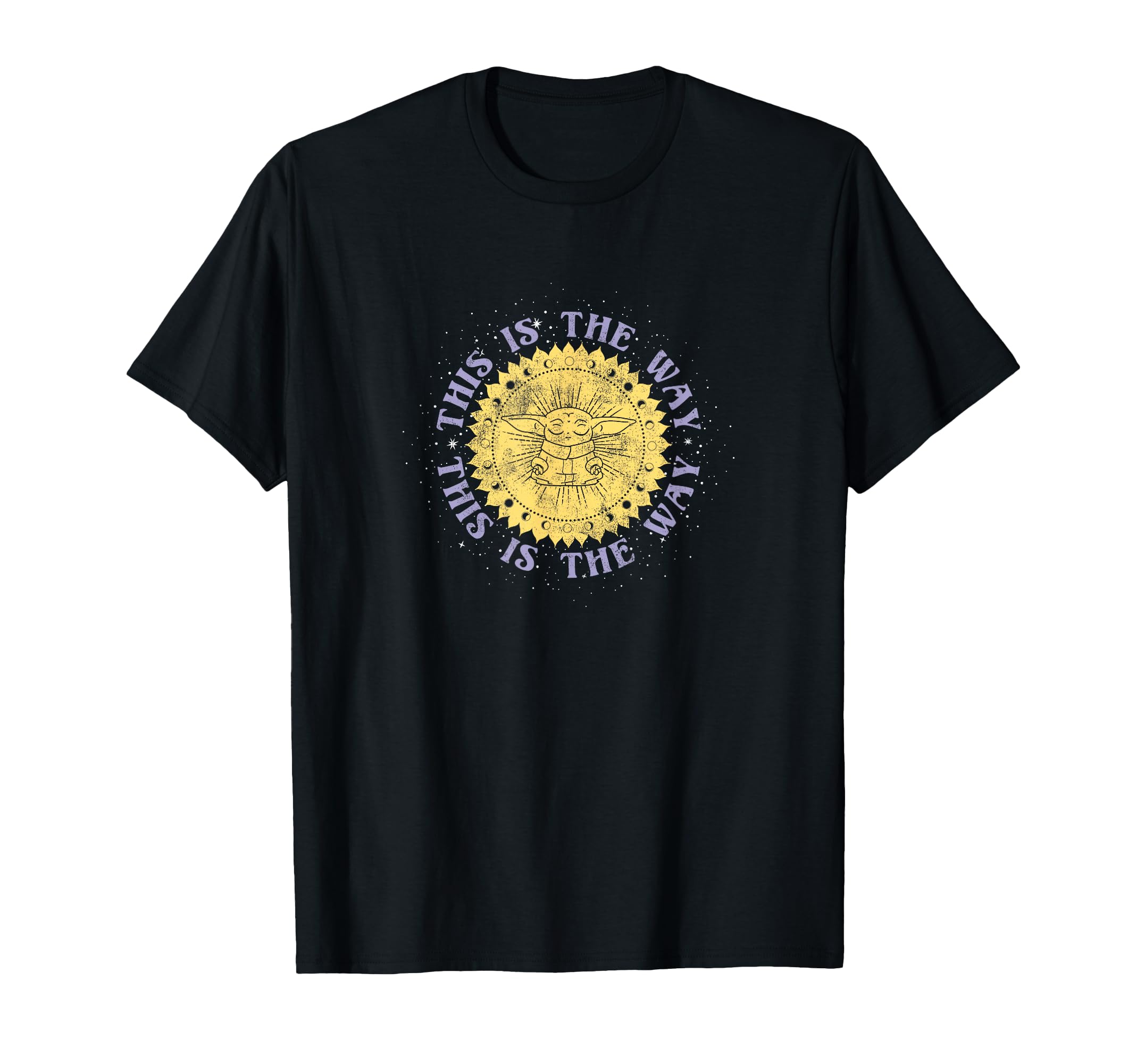 T-shirt Star Wars Grogu avec imprimé haute définition graphique rétro cercle pour adulte