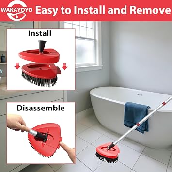 Scrubber Brush Head Replacement for Vileda Turbo Smart Spin Mop System