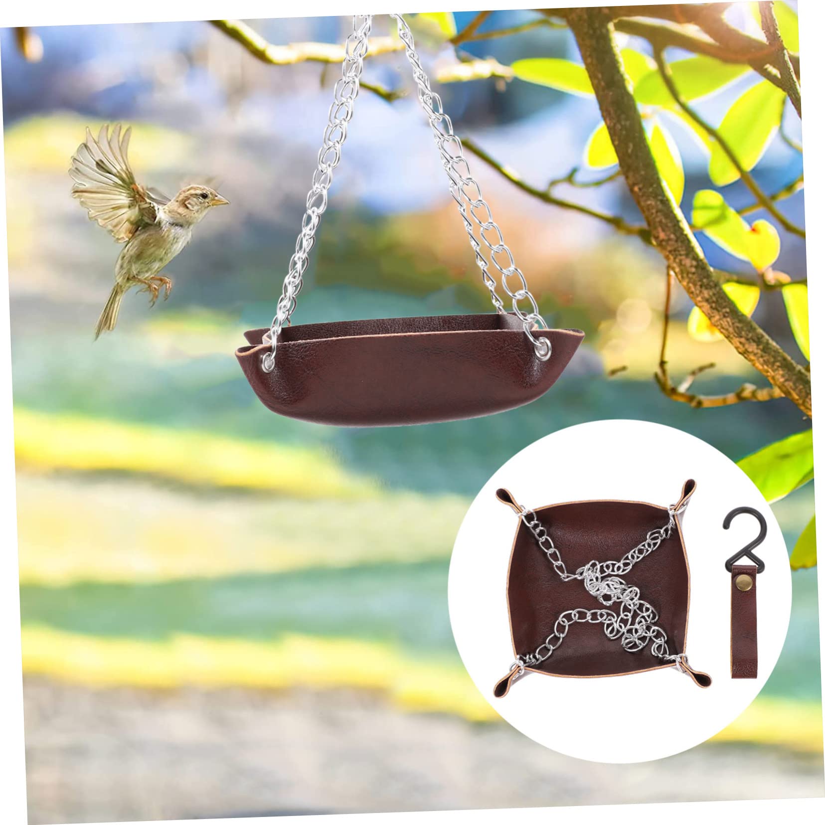 Mipcase 4pezzi Mangiatoia Per Uccelli Da Appendere Materiale Resistente Strumento Di Alimentazione Per Giardino Con Design Vassoio Per Pappagalli e Altri Volatili Facile Da Pulire e