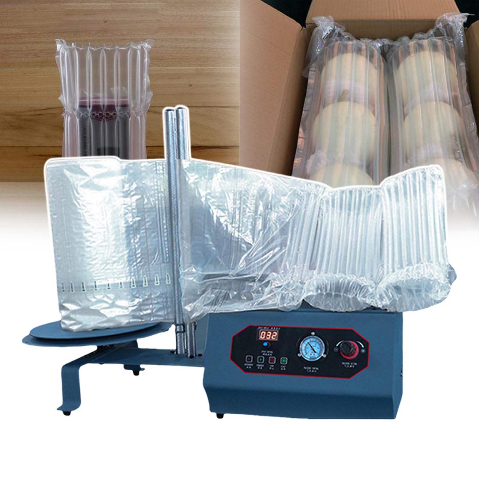 Aserzenith 1 Air Cushion Machine,Packaging Inflatable Machine,Inflation Speed 5 M/Min,For Logistics,Express,Warehouse,Adjustable Speed/Air Volume