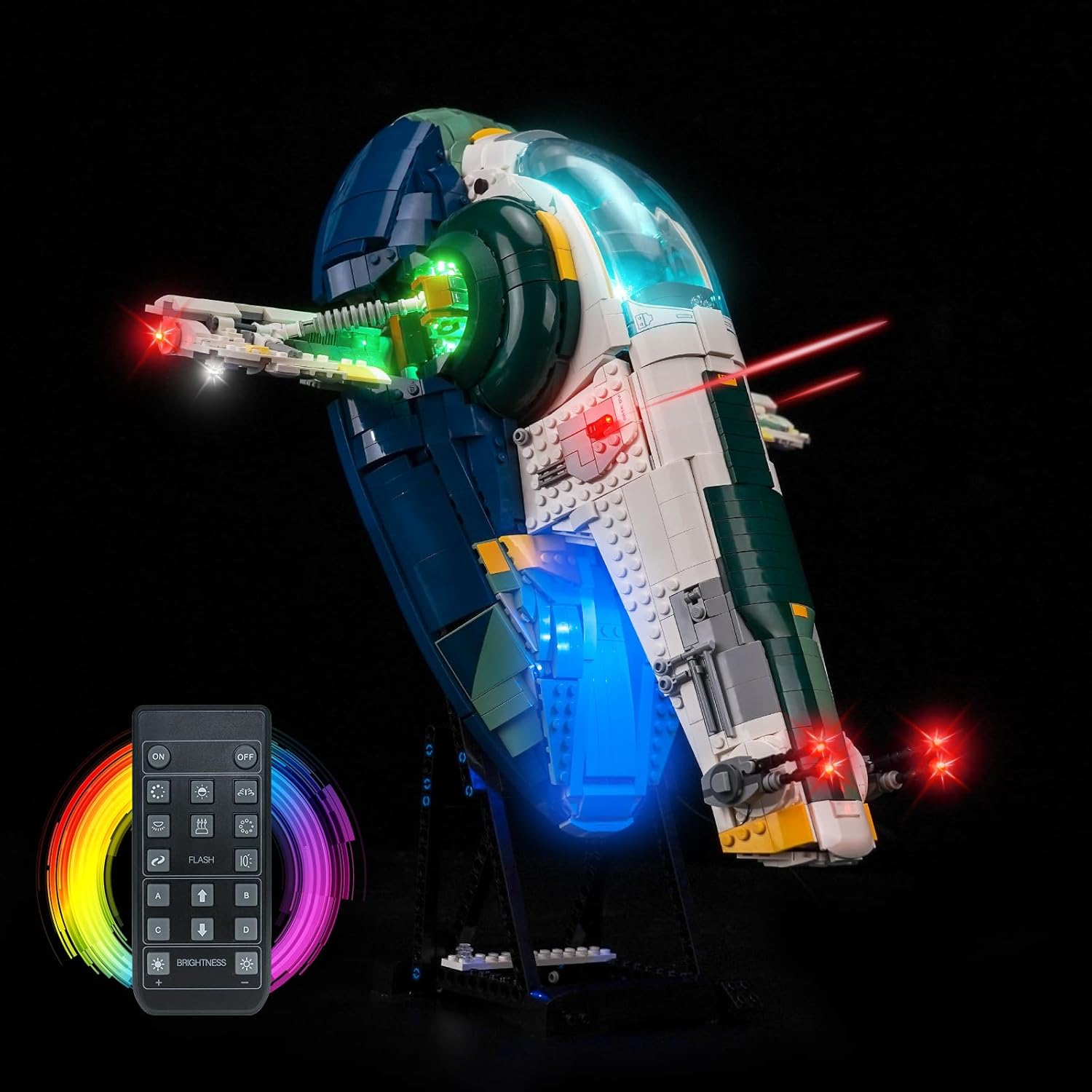 LED Lighting Compatible with Lego Jango Fett’s Firespray-Class Starship 75409，Light Kit Compatible with Lego 75409, NOT Included The Model Set - JUST Lights