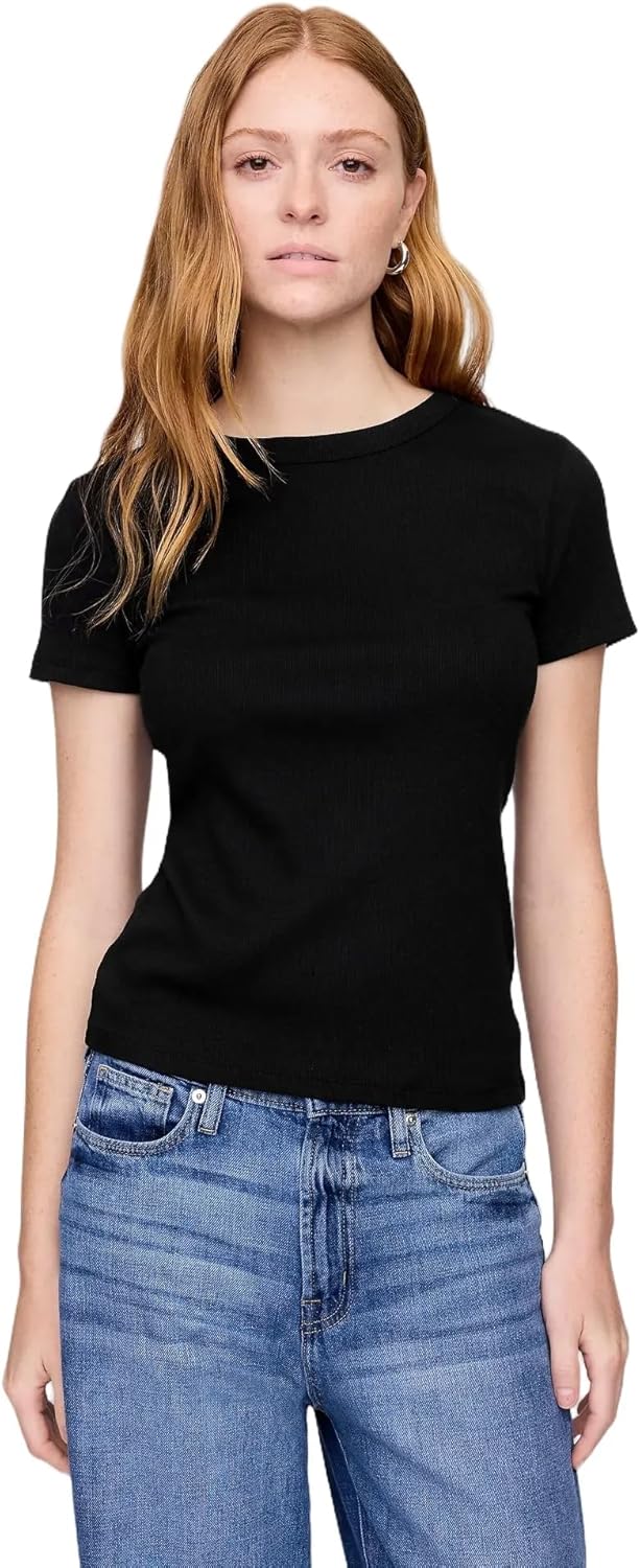Gap Women's Solid Rib Knit Top