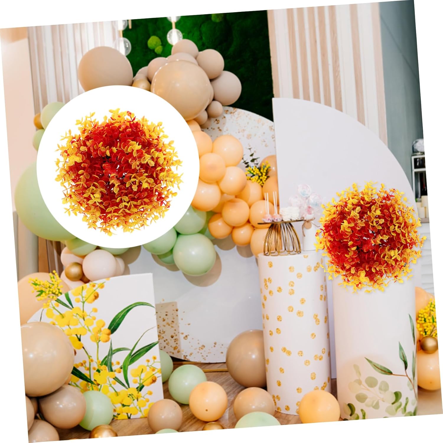 Artificial Grass Topiary Simulated Eucalyptus Decoration for Use for Weddings Home and Garden Decor Easy to Rustic Farmhouse Styles