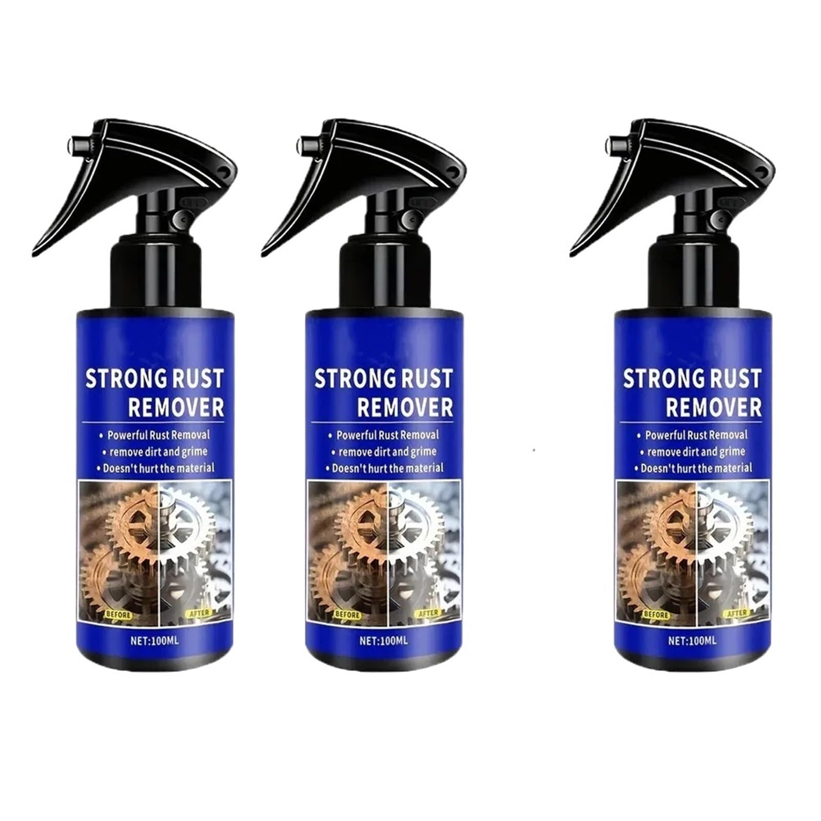Pompa spryskiwacza Odrdzewiacz samochodowy czysty metal żelazny Prowder Auto rura wydechowa odrdzewiacz Spray środek do usuwania plam pielęgnacja piasty koła Pompa płynu(3pcs)