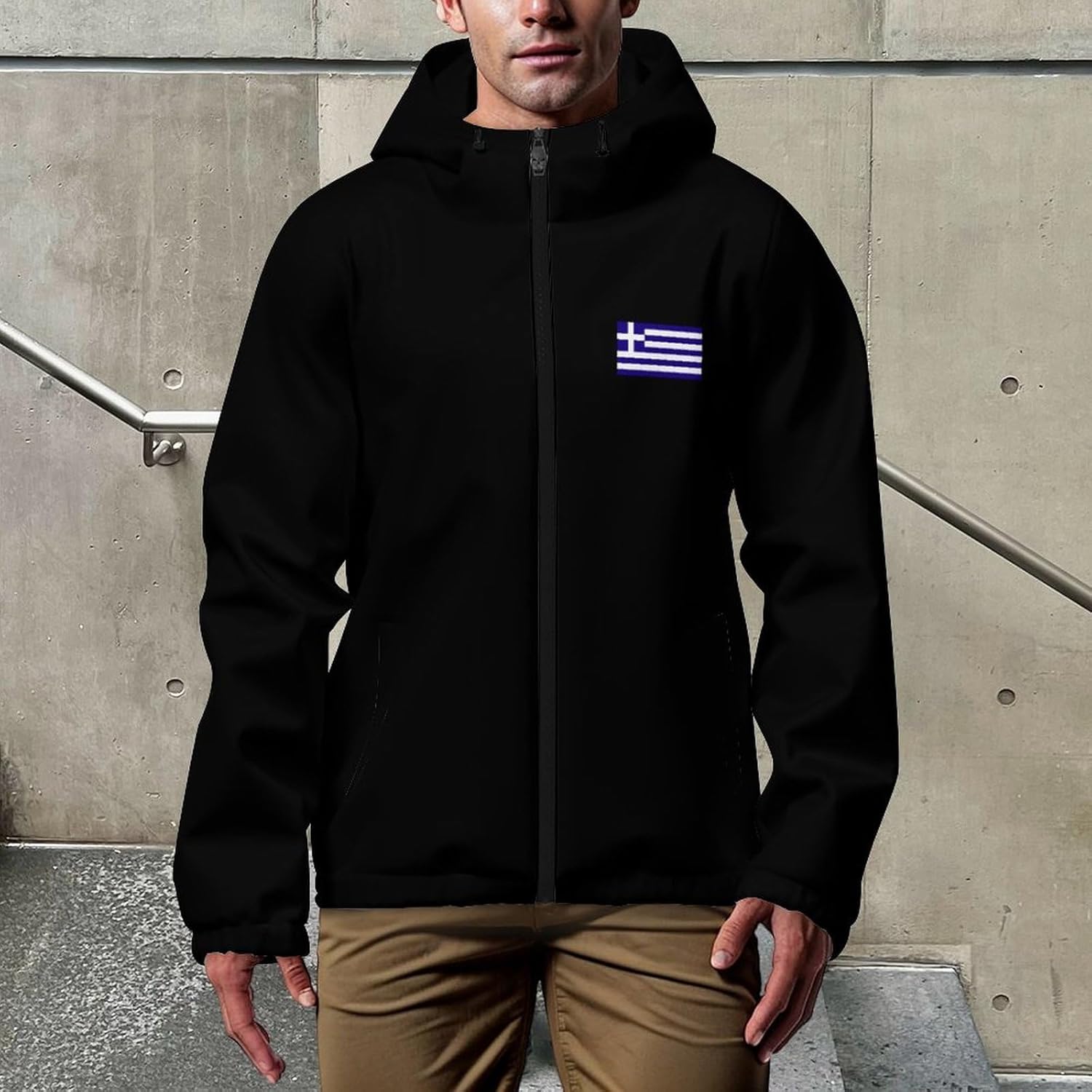 Adugen Origei Men's Bomber Guinea Flag All Print Uniform Vintage Jacket Coat Track Jackets