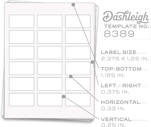 Miniatura 2 de Etiquetas de hojas profesionales para botellas de vidrio o rodillos de 0.3 fl oz, 2.375 x 1.25 pulgadas, resistentes a la intemperie y al agua,