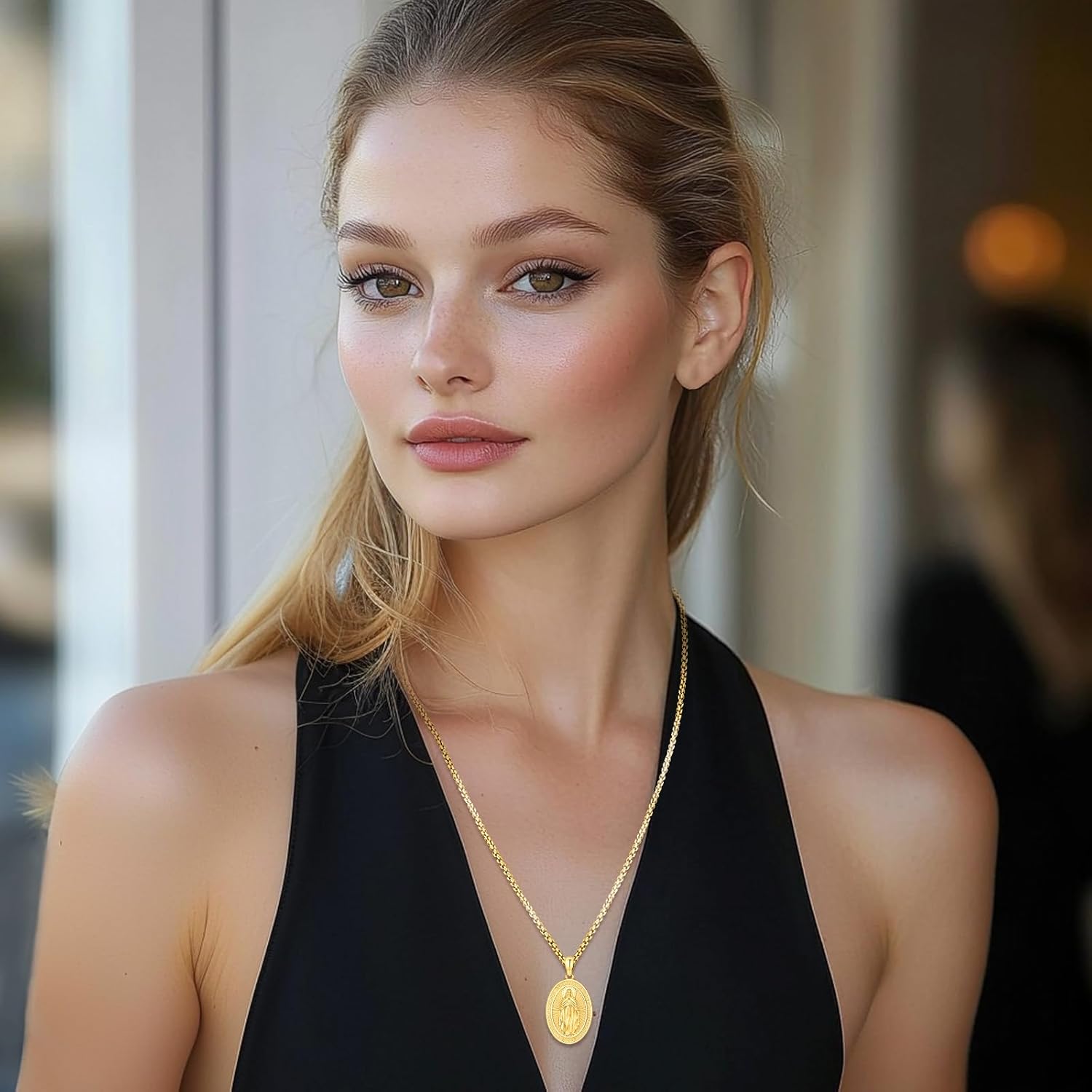 Saint Necklace for Men Sterling Silver St Michael St Christopher St Anthony St Jude Virgin Mary Necklace for Women Catholic Religious Jewelry Gift - Image 7