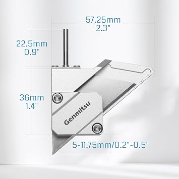 Genmitsu Drag Knife Cutter for CNC Router Machine, Precision 1/8 Shaft with Dual Bearings, Smooth Cutting Vinyl, Cardboard, Plastic, Rubber, 10PCS Blades Included
