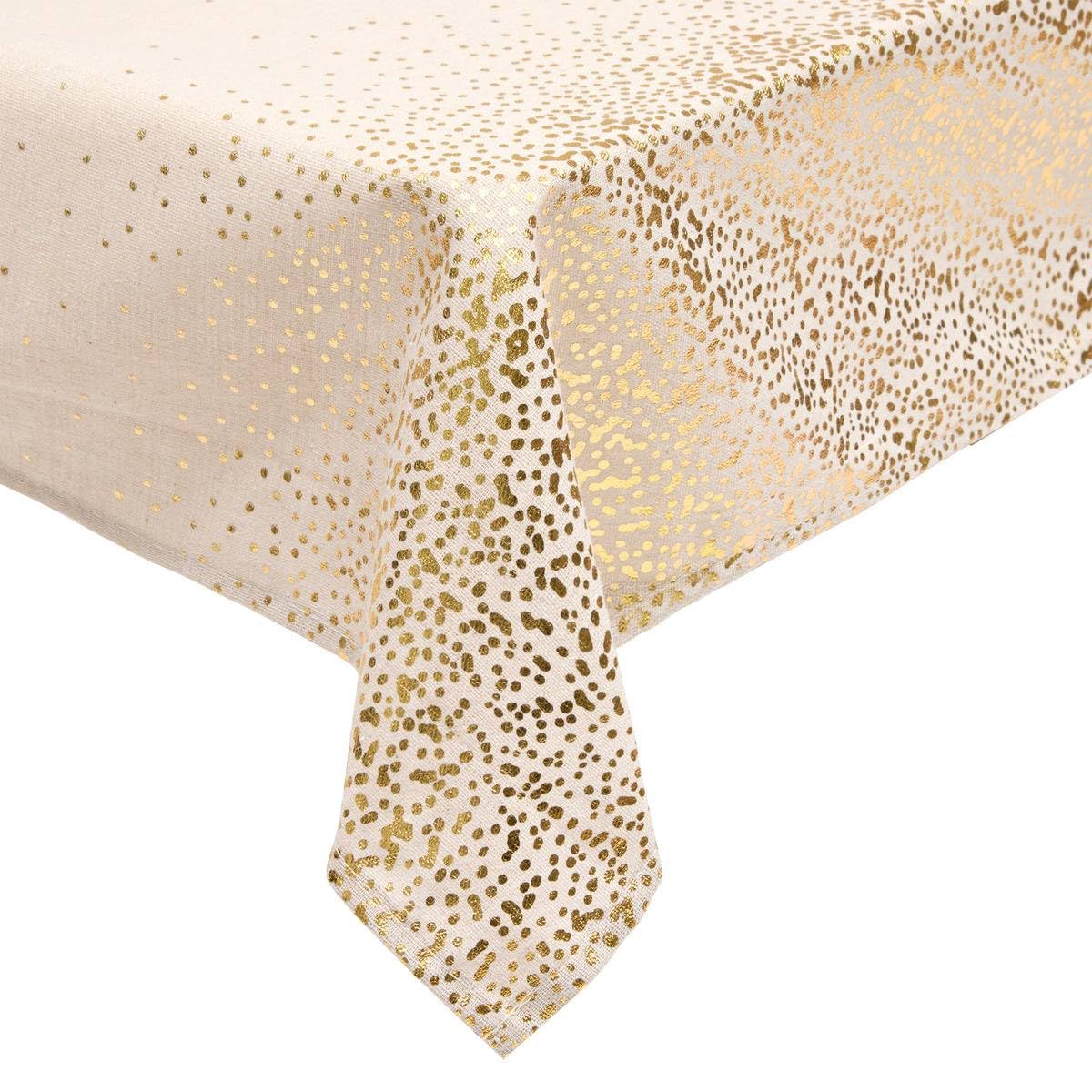 Nappe imprimée léopard 140x240cm nappe de table rectangulaire beige moderne
