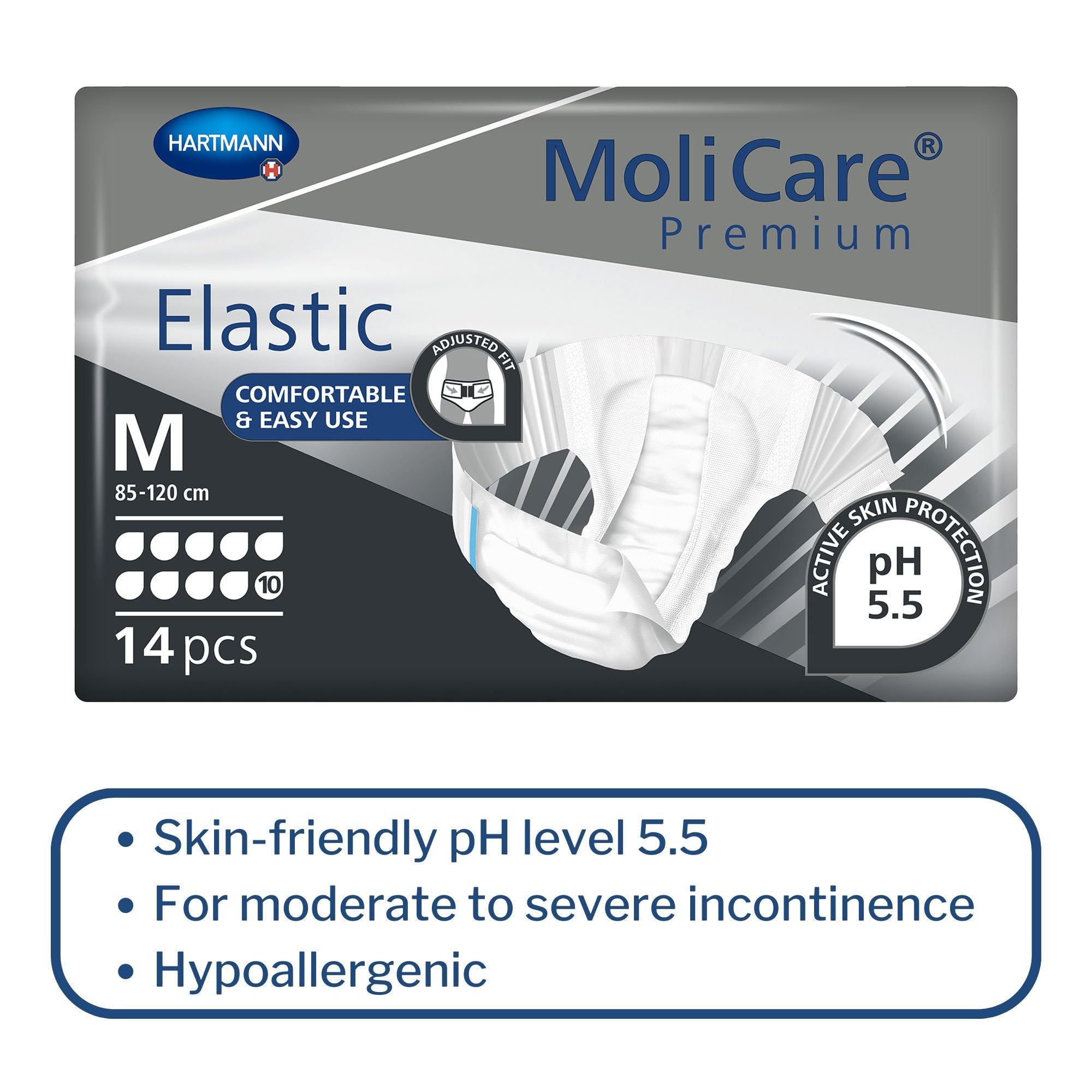 MoliCare Premium Elastic 10 Tropfen - Gr. Medium - Windelhosen und Inkontinenzhosen von Paul Hartman