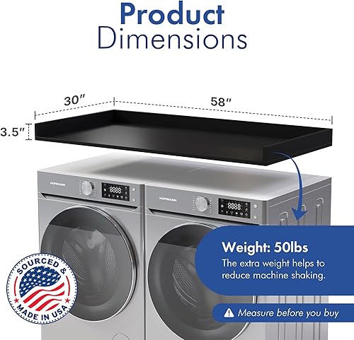 Miniatura 10 de OfficeSimpli - Lavadora y secadora de encimera, laminado, rieles de borde, fabricada con material reciclado, fácil de limpiar, artículos esenciales