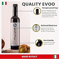 Vista 11 de EXAU Aceite de oliva virgen extra italiano, aceite de oliva rico en polifenoles, fabricado en Italia, sin OMG, aceite de oliva prensado en frío