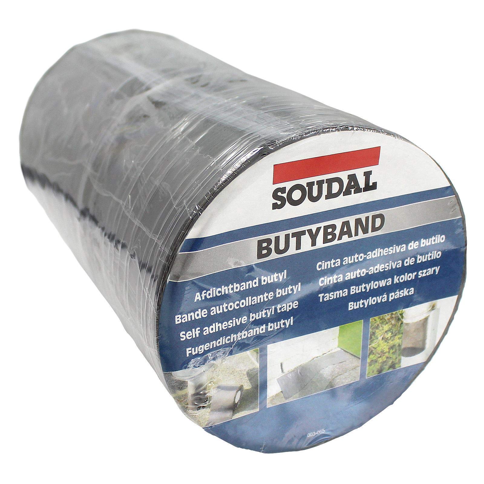 225mm x 10m Butyband Lead Flashing Tape Butyl Rubber Roof Sealing Repair Band Soudal