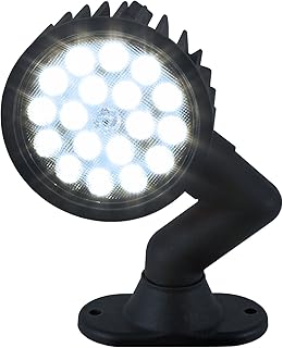 Buyers Products 1492145 Ultra Bright Articulating 5 Inch Wide LED Flood Work Light, 18 LEDs, 4500 Lumens, IP67 Rated, Coated Aluminum Housting