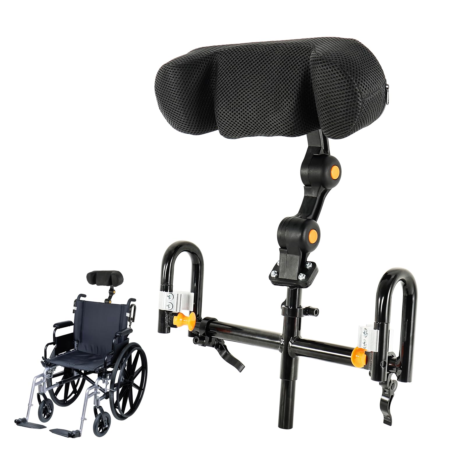 Reposacabezas Ajustable para Silla de Ruedas,Soporte para el Cuello,Se Adapta a la mayoría de Las sillas de Ruedas manuales Disponibles en el Mercado,para Personas Mayores y discapacitadas