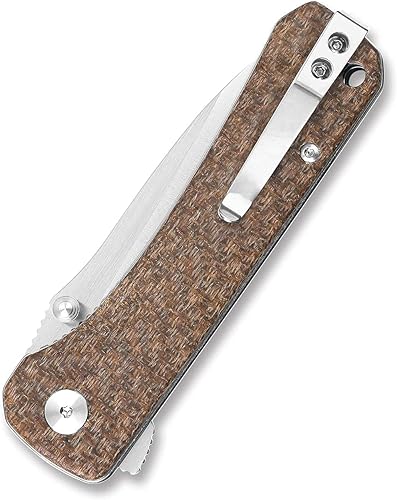 Miniatura 9 de QSP Hawk - Cuchillo de bolsillo, hoja Sandvik 14C28N, mango Micarta