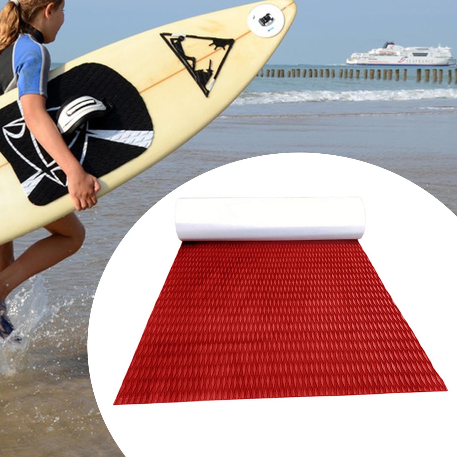 Oshhni Almohadilla EVA para Surf Antideslizante para Cubiertas de Embarcaciones y Piscinas