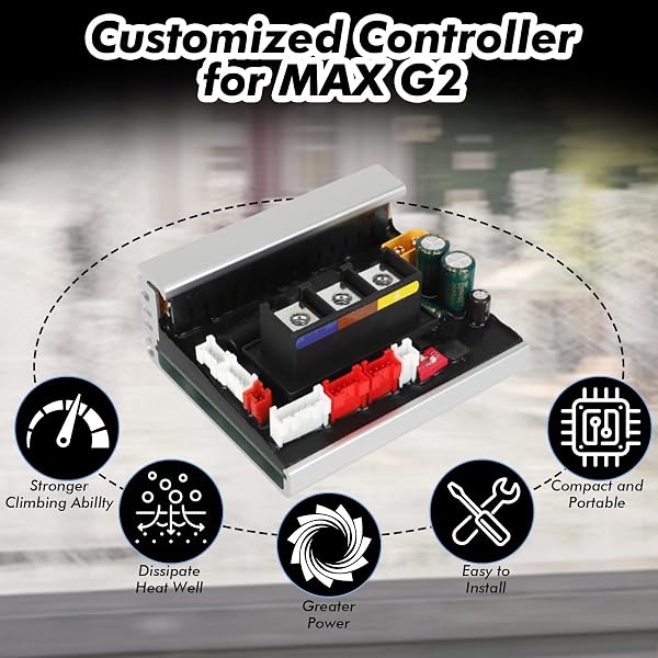 Contrôleur G2 pour Trottinette électrique Compatible avec Segway Ninebot Max G2 KickScooter, Module de Commande pour Carte mère de Trottinette électrique, Vitesse maximale 35 km/h - 5