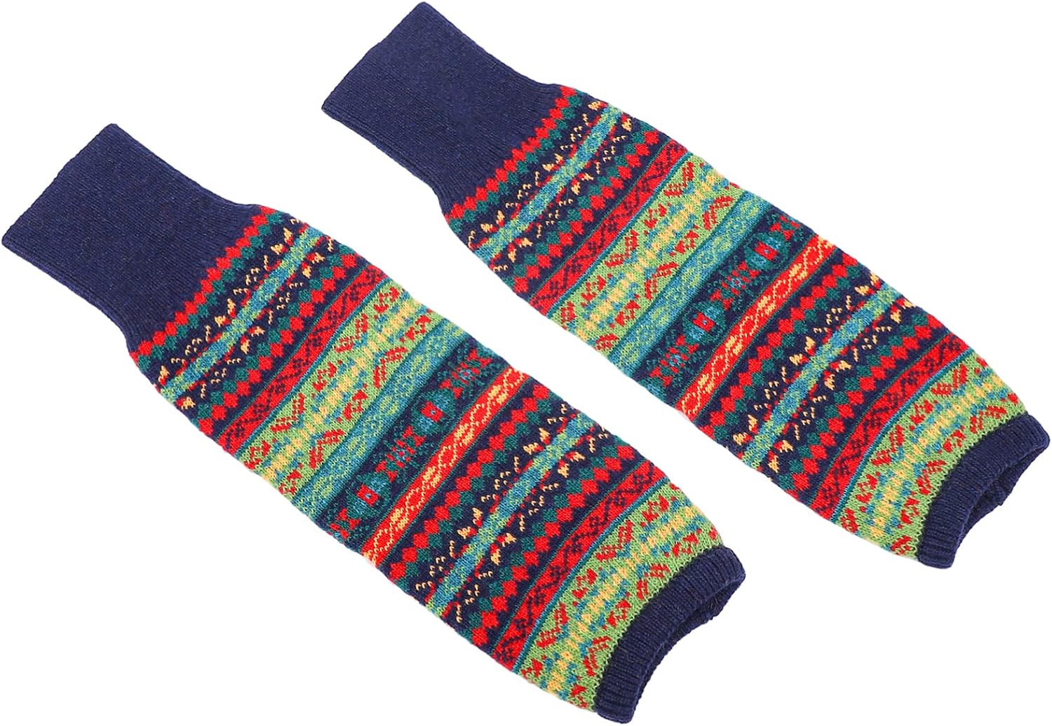 Women’s Fluorescent Camouflage Thick Wool Leg Warmers Winter Knitted Boot Covers for Enhanced Warmth and Comfort for Cold Weather