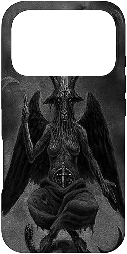 Miniatura 82 de iPhone 15 Pro Max Baphomet Occult Satanic Gothic Satan Goat Head 666 Tattoo Case