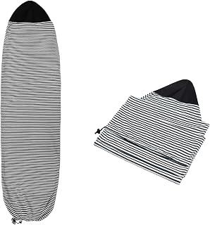 Surf Sock, Surfboard Sock Cover for Longboard Paddleboard Surf Board Sup Paddle Board, 6-8 FT Foot Quick Dry Stretch Surfboard Bag Sleeve with Drawstring Closure