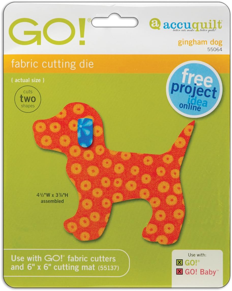 AccuQuilt GO! Baby Fabric Cutting Dies; Gingham Dog