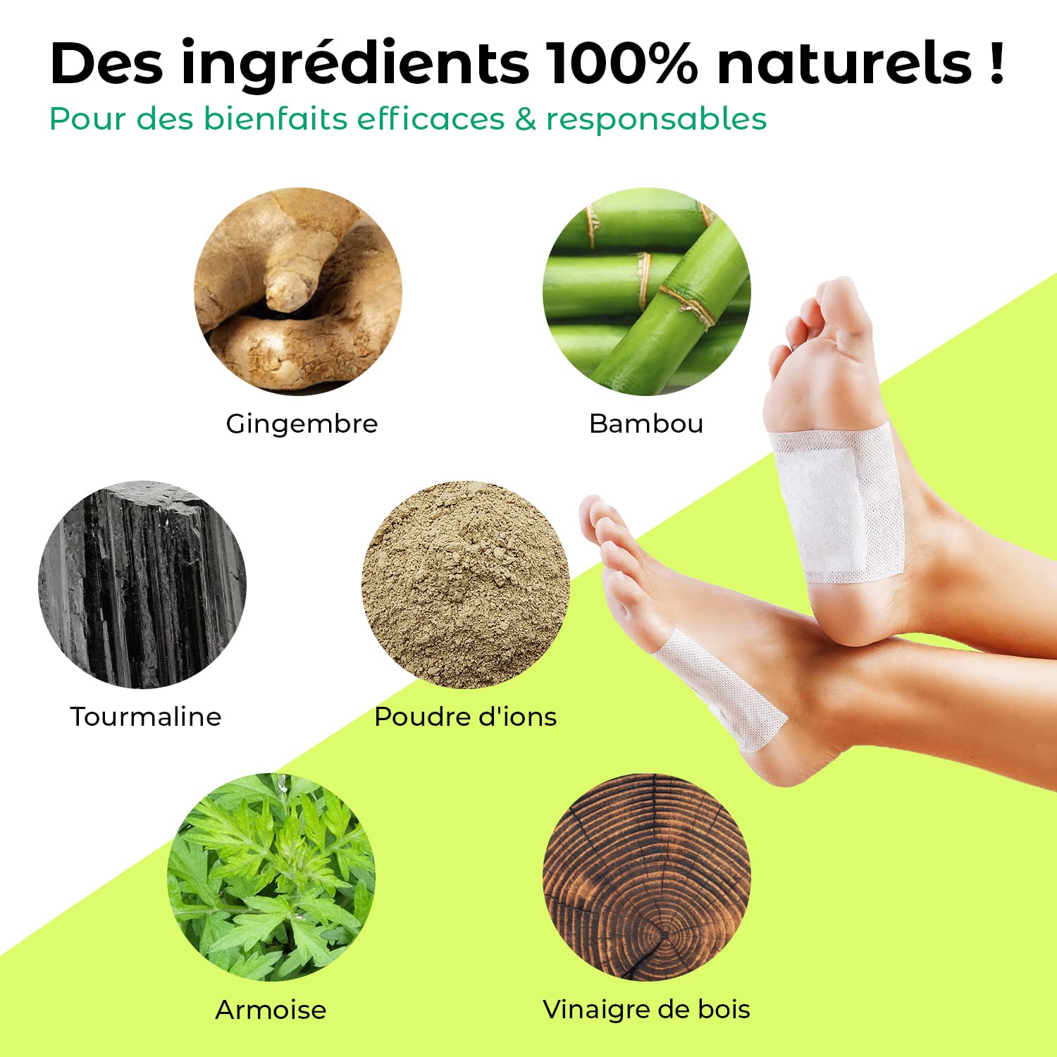 Rissler, 10 Parche Detox Pies, Nueva Receta para Mejorar la Calidad de su Sueño, Parches desintoxicantes plantares premium, 100% natural en polvo de Jengibre receta 2025