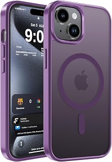 WRJ Magnetic Case for iPhone 13/iPhone 14 6.1-Inch,iPhone 15 Case,Purple