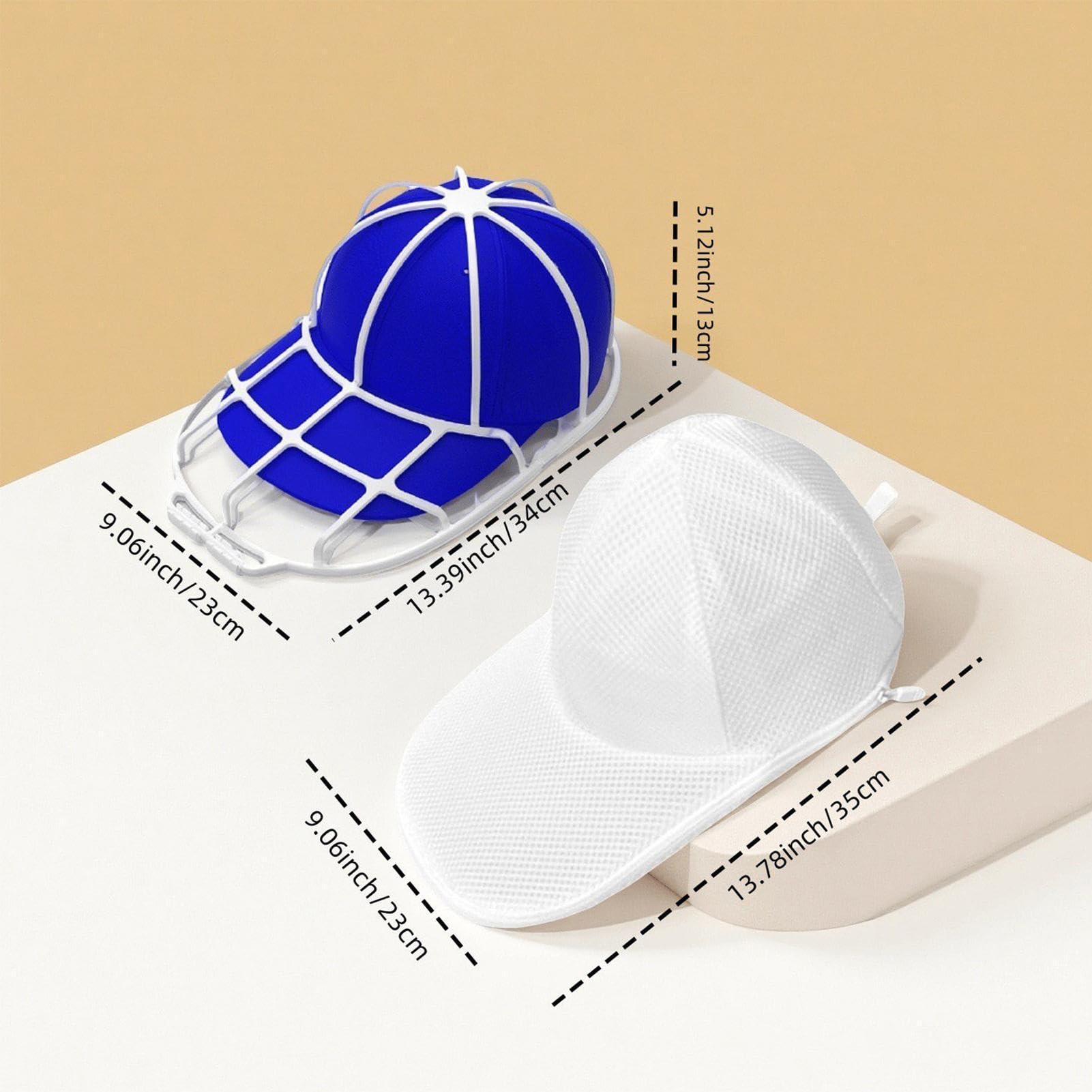 Protezione per cappellino per lavatrice – Supporto portaoggetti per copricapo | Gabbia di lavaggio per cappellino da baseball – per cappellini da baseball, e curve, copricapo, viaggi, prese