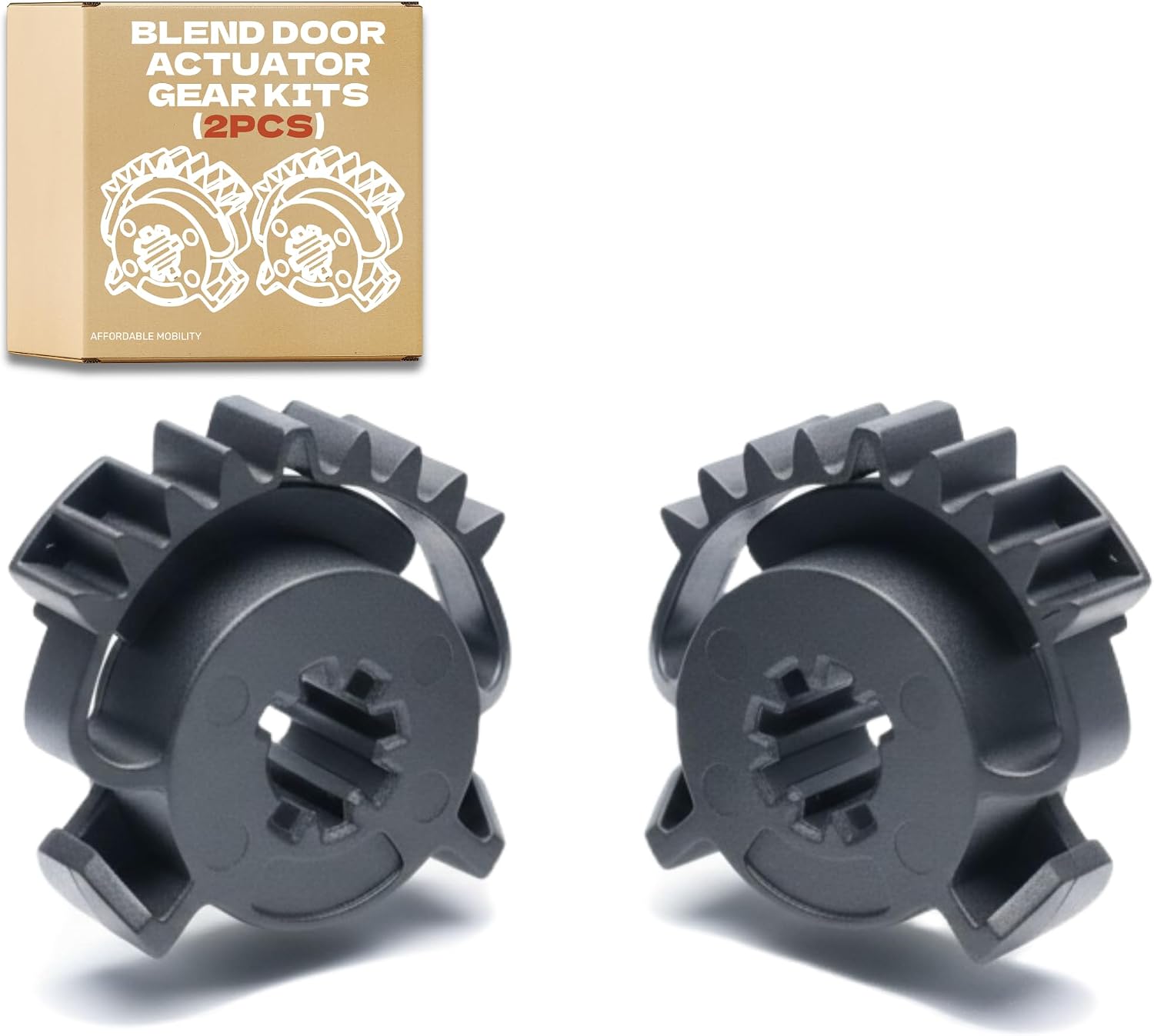 HVAC Heater Blend Door Gear Repair Kit, 2 PCS, Compatible with Jeep Grand Cherokee 2011-2021 & Dodge Durango 2011-2021, Repairs Actuator 68214880AA