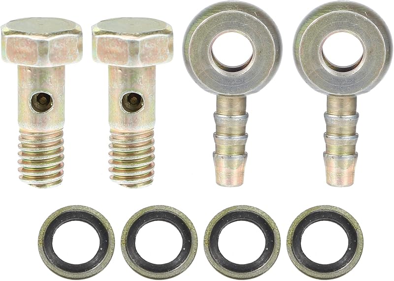 Parafuso banjo M6 x 1 com espigão para mangueira – Kit com 2