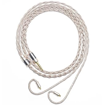 6N Single Crystal Copper IEM Cable for AKG N30 N40 N5005 4.4mm Balanced Hi-Fi Earphone Audio Upgrade Cable 3.5mm Plug