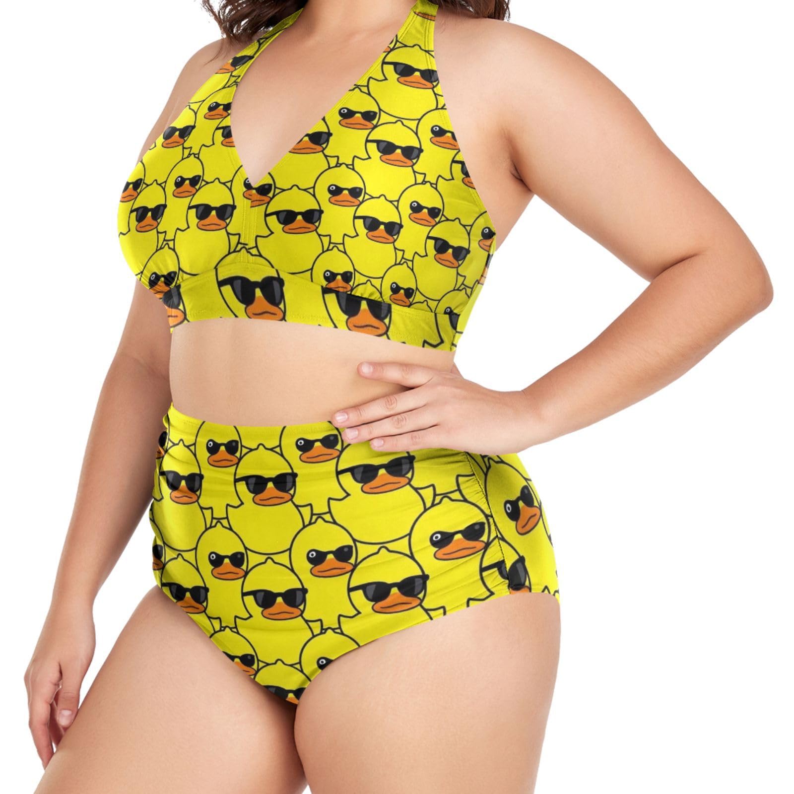 FRODOTGV Curvy Maillot de bain deux pièces pour femme L-4XL
