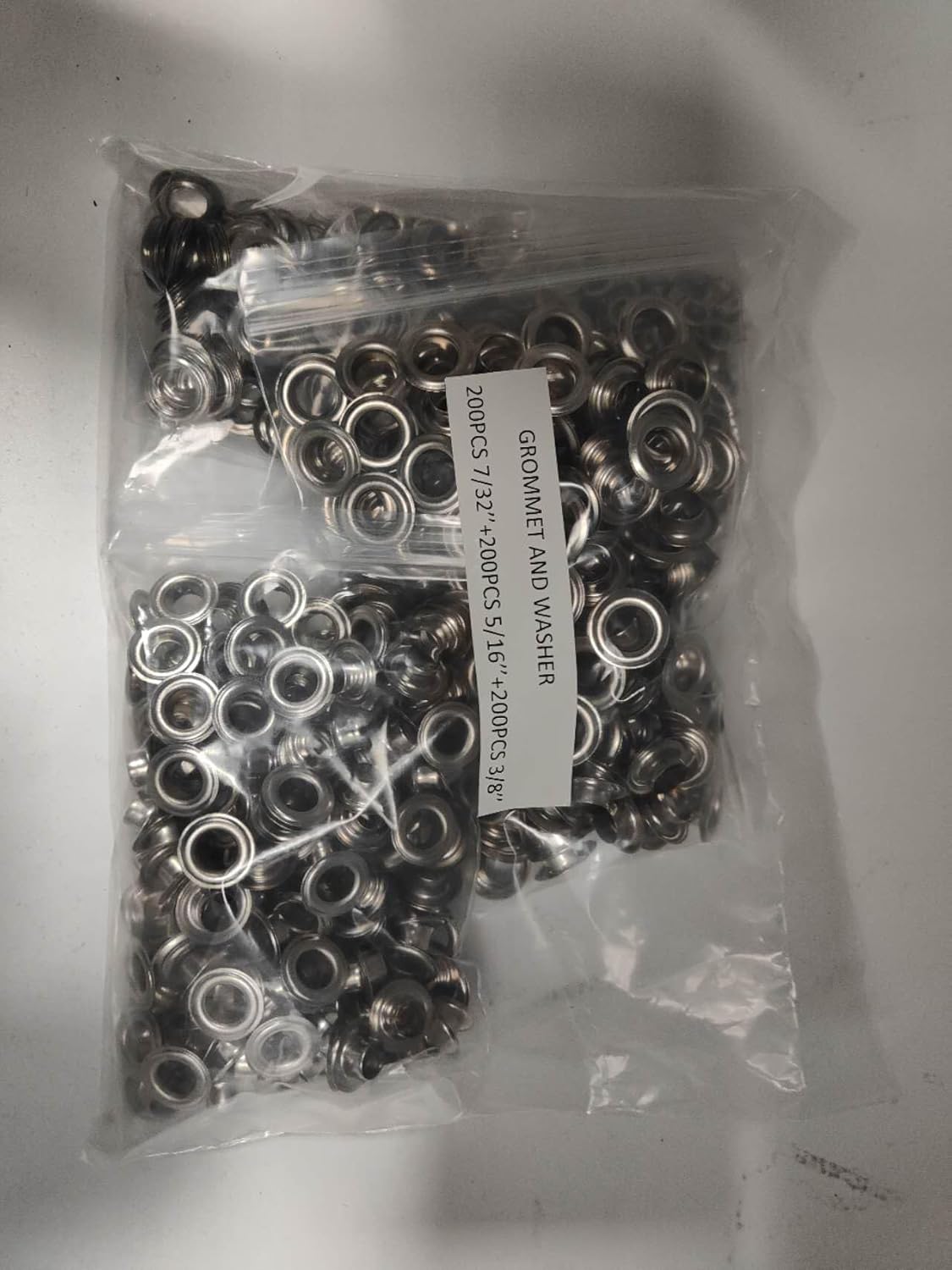 Zonglan 200 pcs 7/32'' and 5/16'' and 3/8'' Stainless Steel Grommets and Washers for Plier Accessories