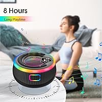 Vista 6 de Altavoz Bluetooth, altavoz de ducha con sonido estéreo HD, IPX7 impermeable, pantalla digital, altavoz portátil con ventosa, luz LED, pequeños