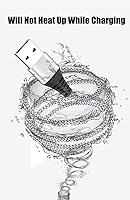 Vista 4 de iFlash - Cable USB tipo C trenzado de nailon, cable de carga rápida USB A 2.0 a USB-C para Samsung Galaxy S10 S9 S8 Plus Note 10 9 8, Moto Z, LG V30