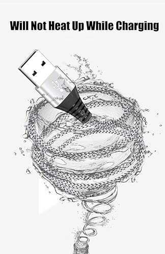 Miniatura 10 de IFLASH Paquete de 2 Cable USB tipo C trenzado de nailon, USB A 2.0 a USB-C, cable de carga rápida para Samsung Galaxy S10 S9 S8 Plus Note 9 8, Moto