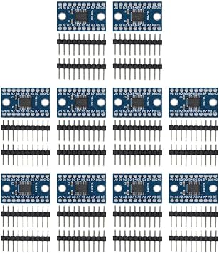 TXS0108E 10pcs High Speed Full Duplex 8 Channel Level Converter Module 8-bit Bi-Directional Voltage Shifter for 1.2V-3.6V and 1.65V-5.5V Arduino