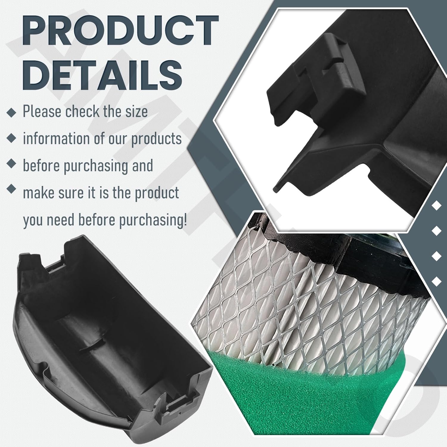 32 096 33-S Filter Cover & 32 083 13 Filter Compatible with Kohler Lawn Mower Models, 32 083 13 for Kohler KT735-745 PRO, EKT740-EKT750 Replace 32-083-13-S, 3208313-S, 32-083-14-S, 3208314-S