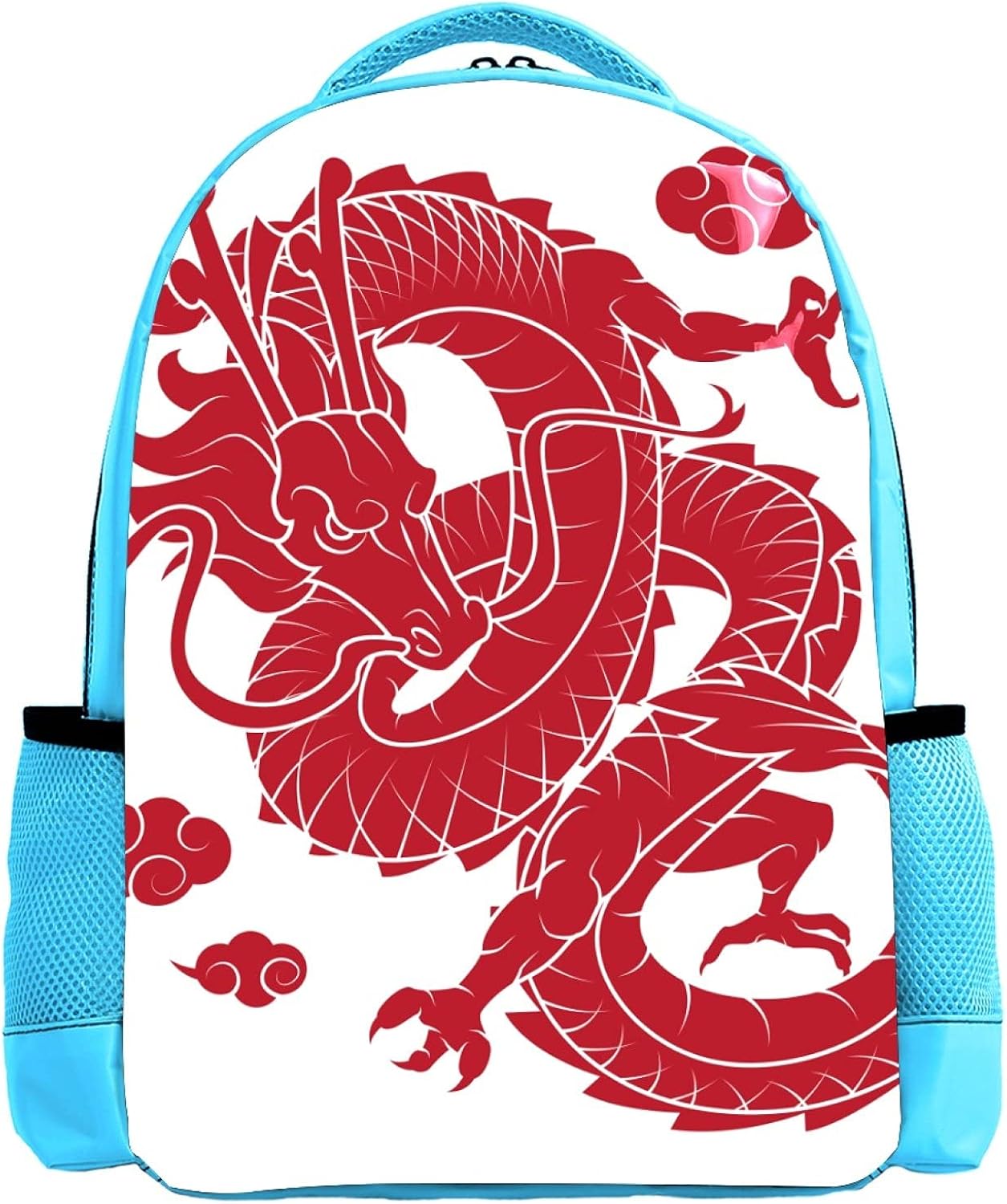 Traditional Chinese Dragon Backpack for Girls Boys Book Bag Large