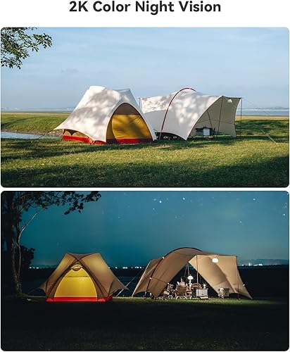 Miniatura 8 de COCOCAM Cámara de seguridad celular magnética portátil 4G inalámbrica, cámara 2K para interiores y exteriores, para caravana, campamento, viajes,